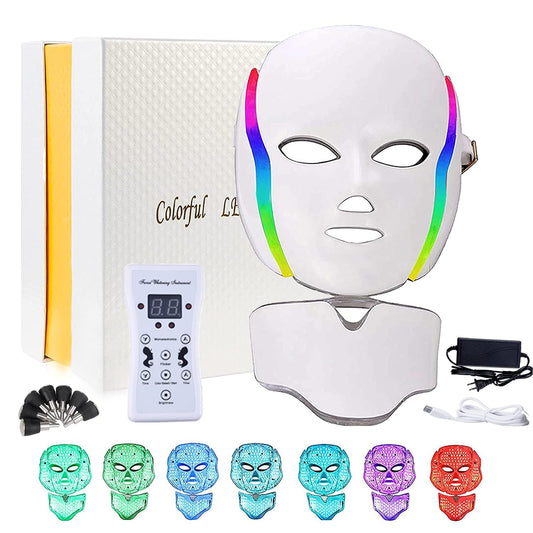 Masque LED Visage 7 Couleurs Rechargeable