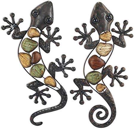 Home Gift Of Metal Gecko Wall Animal Miniatures